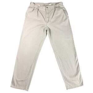 Vtg Duck Head Khaki Chino Pleated Front Pants 36X32 Tan Straight 100% Cotton